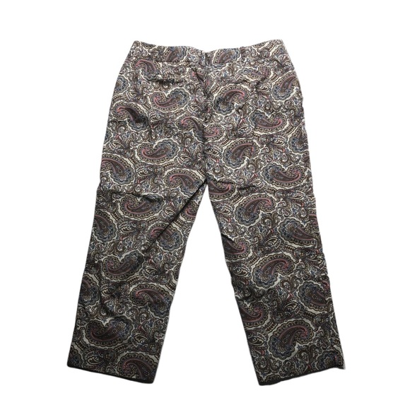Talbots Petites Paisley Mid Rise Stretch The Perfect Crop Pants - Picture 5 of 12